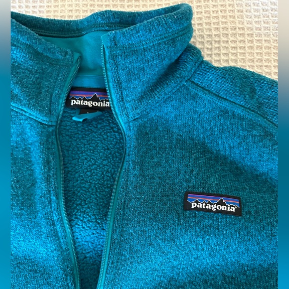 Women’s Patagonia Teal 1/4 Zip half zip sweater sz L - Picture 4 of 10
